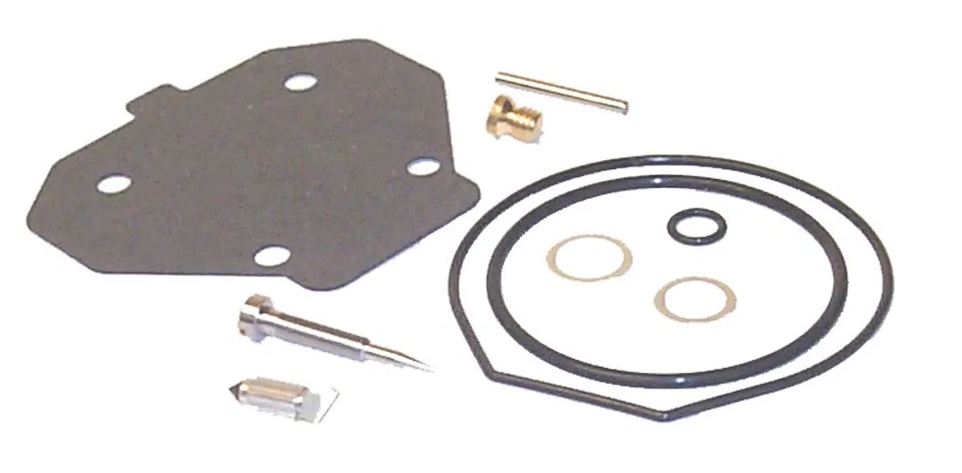 18-7772 – SIERRAMARINE Carburetor Rebuild Kit, Fits Mallory/ Yamaha Engine With O-Ring/ Gasket/ Float Pin/ Drain Valv...